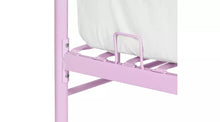 Hearts Single Metal Bed Frame - Pink