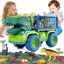 EPPO Sibytech Dinosaur Truck Playset Toys for Kids 3-5, Large Tyrannosaurus Vehicle 8 Jurassic Dinosaurs, Activity Play Mat, Dinosaur Eggs, Carrier Car Toys for 3 4 5+ Years Old Boys Girls Kids Gifts