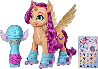 My Little Pony: A New Generation Movie Sing 'N Skate Sunny Starscout - Interactive 22.5-cm Remote Control Toy with 50 Reactions, Lights