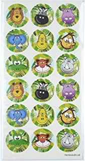 Henbrandt Large Jungle Stickers 180 Assorted Animal Zoo Safari Stickers Boys Girls Teachers School Reward Party Favours Scrapbook