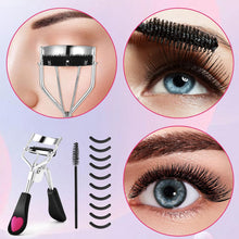 WLLHYF New Eyelash Curler Stainless Steel with Brush False lash Curly Makeup Tool High-Quality Beauty Eyelash Comb Apply for Women and Girls Lashes Curls