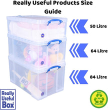 Really Useful Box 84 Litre Plastic Storage Box Clear