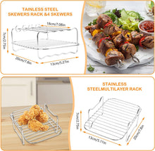 DIYARTS Air Fryer Accessories Set of 6 Fit for Ninja Foodi AF300UK AF400UK Dual Air Fryers, Include Pizza Pan, Racks, Egg Bite Mold, etc. Fit Tower T17088, Salter Zone Deep Fryers 7.6L-9.6L