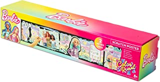 Barbie Colour Reveal Scratch Off Poster - Includes 2 x Scratch Tools and Scratch Poster - Scratch Art For Kids - Kids Craft Accessories - Gifts for Girls - Stocking Fillers for Girls