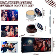 Special Effects Makeup Kit, Halloween Makeup Kit, Professional Face Painting Kit for Adult, Halloween Fake Scars Wounds for Vampire & Zombie Festival, 3PCS