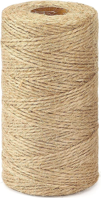 G2PLUS Jute String Twine 1.5MM, 100M Natural Garden Jute Rope, 2 Ply Art and Crafts Linen String Brown for DIY Craft; Gardening Use