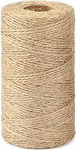 G2PLUS Jute String Twine 1.5MM, 100M Natural Garden Jute Rope, 2 Ply Art and Crafts Linen String Brown for DIY Craft; Gardening Use