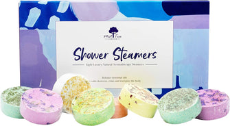 MistTree London Shower Steamers, 8 Natural Aromatherapy Bath Bombs for The Shower with Essential Oil  Perfect Spa Gift for Women Wife Mum Girlfriend Fianc House Warming Birthday Anniversary Present