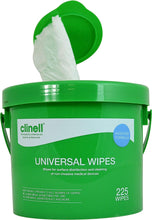 Clinell Universal Cleaning and Disinfectant Wipes for Surfaces - 225 Wipes Refill Pack - Multi Purpose Wipes, Kills 99.99% of Germs, Effective from 30 Seconds