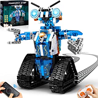 IKUPER Robot STEM Projects for Kids Ages 8-12, Remote & App Controlled Robot Building Kit, Coding and Programming Construction Building Toys, Creative Mindstorms Gifts for Boys Girls（369+Pcs）