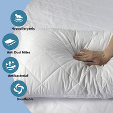 Adam Home Pillows 2 Pack Hotel Quality with Quilted Cover- Premium Filled Pillows for Stomach, Back and Side Sleeper Pillow, Down Alternative Bed Pillow-Soft Hollow-Fiber Hotel Pillows