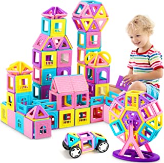 COOLJOY Magnetic Building Blocks 141 PCS Castle Magnetic Toys