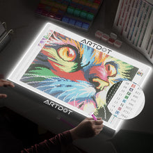 ARTDOT A3 LED Light Pad for 5D Diamond Painting Kits, Adjustable Brightness Light Board with Diamond Art Accessories and Tools (31 x 42cm)