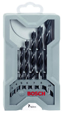 Bosch Professional 7pc. Brad Point Wood Drill Bit Set (for Soft- and Hardwood,  3-10 mm, Accessories Drill Driver and Drill Stand)