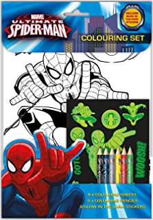 Ultimateimate Spiderman Marvel Colouring Set, Blue