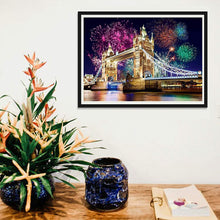 DIY 5D Diamond Art Painting Kits, Full Drill Diamond Arts and Crafts Painting Pictures, Embroidery Cross Stitch Canvas Painting by Numbers for Kid and Adults, Home Wall Decor-Bridge/30x40 cm