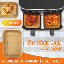 Air Fryer Disposable Paper Liner for Ninja Dual ,100PCS Food Grade