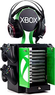 Numskull Official Xbox Series X Gaming Locker, Controller Holder, Headset Stand for PS5, Xbox Series X S, Nintendo Switch - Official Xbox Merchandise