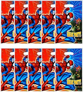 Mienocol Spiderman Gift Bag,10pcs Spiderman Gift Bags for Kids Birthday Party,Superhero Party Bags fillers Spiderman Gift Bags with Handle for Boys Birthday Spiderman Cosplay Party Supplies Decor