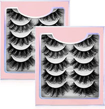 Sibba Multi-layered 5D Lashes False Eyelashes 10 Pairs Dramatic 20 mm Faux Mink Fake Lashes Pack Wispy Long Thick High Crossed Volume Fluffy Eyelash Extension Strip Eye Makeup