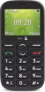 Doro 1360 Unlocked 2G Dual SIM Mobile Phone for Seniors (Black) [UK and Irish Version]