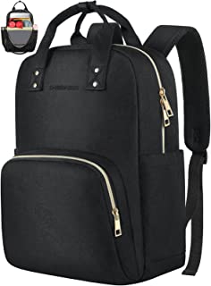 Laptop Backpack for Women, Stylish College School Travel Casual Daypack Bookbag,Z-MGKISS Durble Work Shopping Small Bag Light Weight For Women Girls Student Fits 15.6 Inch Laptop,Gifts for Women,Black