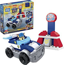 Mega Bloks PAW Patrol Chase's City Police Cruiser, 1 Poseable Chase Figure, 30 Mini Building Blocks, Building Toys for Toddlers, Ages 3+, GYJ00,