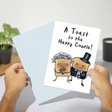 Huxters A Toast to the Happy Couple Wedding gifts A5 Congratulations Wedding card - Wedding gifts for couple - Recyclable Paper with Envelope - Fun Greetings Card, FSC Certified (Bride and Groom)