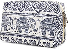 Large Makeup Bag Zipper Pouch Travel Cosmetic Organizer for Women and Girls (Elephant, Large)