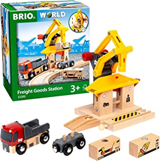 BRIO World Freight Goods Station for Kids Age 3 Years Up - Compatible With All BRIO Railway Train Sets and Accessories