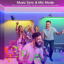 FGRYB Led Strip Light 10m Music Sync RGB Colour Changing Led Lights for Bedroom with Bluetooth App & Remote Control 24V Power Supply Flexible Lighting Strap for Home Rome Kitchen Decoration