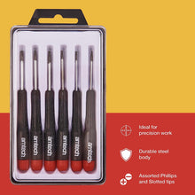 Amtech L0530 6pc Precision Torx Screwdriver Set, T5, T6, T7, T8, T9 & T10 Plastic Handles Screwdrivers with Plastic Storage Case