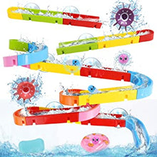 Nuheby Bath Toys Bath Track Game Shower Toys Bath Watermill Toy Bath Time Multicoloured Diy Sucking Orbit with Suction Cups Kids Boys Girls Toys 3 4 5 Years Old