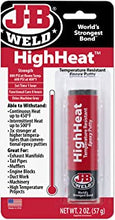 J-B Weld 8297 HighHeat Temperature Resistant Epoxy Putty Stick, Machine Gray, 2oz