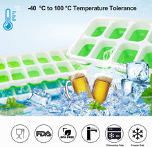 Ice Cube Trays with No-Spill Removable Lid, Lfgb Certified BPA Free Moulds,Easy-Release Silicone and Flexible 28-Ice Trays,Best for Freezer,Baby Food,Water,Whiskey,Cocktail and Other Drink