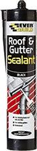 Everbuild Everflex Roof and Gutter Sealant, Butyl Based Sealant and Adhesive for Roofing, Black, 295 ml