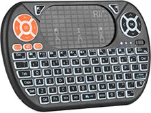 Rii Mini Keyboard with IR Remote Controller,2.4GHz Wireless Keyboard with Touchpad for Smart TV, Android Box,Computer,Rechargeable Keyboard Mouse