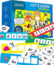 Jaques of London Phonics Spelling Games | Includes 4 Games to Play | Fun Educational Toys for 3 4 5 year olds | Perfect Games for 4 5 6 year olds Boys and Girls | Spelling Toys & Sets | Since 1795