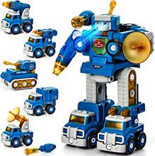 Toys for 4 Year Old Boy Thickened Drop-Resistant 5 in 1 Vehicles -STEM Educational Transform into Robot Christmas Birthday Gifts for Kids Girls Boys Toys Age 5 6 7 8 - Toys for 4 5 6 Year Old Boys