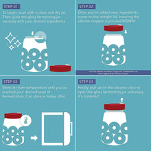 HEFTMAN Fermenting Jar With 1 Way Air Release Vent Ideal For Safe Fermentation - 1.4 Litres - Fermentation Jars - Pack of 2