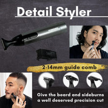 URBANER Waterproof 3-in-1 Facial Hair Grooming Kit for Men, Battery Operated Ear and Nose Hair Remover, Painless Eyebrow Trimmer, Wet and Dry Use Beard Styler, MB-980UK