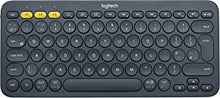 Logitech K380 Wireless Multi-Device Keyboard for Windows, Apple iOS, Apple TV android or Chrome, Bluetooth, Compact Space-Saving Design, PC/Mac/Laptop/Smartphone/Tablet, QWERTY UK Layout - Black