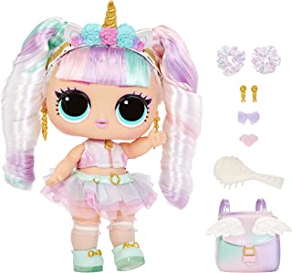 LOL Surprise Big Baby Hair Hair Hair Large Doll - UNICORN - 11”/27.94cm Doll with 14 Surprises Including Shareable Accessories and Real Hair - Suitable for Kids & Collectors Ages 4+