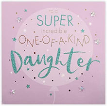 Clintons: Glitter Text Daughter Birthday Card 186x186mm 1167200 multi