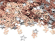 iZoeL 30th Rose Gold Table Confetti Bag 30g incl. 30th Birthday Confetti (1000pcs) Silver Star Confetti Sequin(200pcs) for 30th Birthday Party Wedding Anniversary Table Decoration (Rose Gold 30)