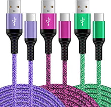 USB C Charger Cable Type C, 6FT 3Pack Samsung Type C Fast Charger Cable, USB C Cable Lead for Samsung Galaxy S22 S21 S20 S10 S9 S8 A12 A13 A22 A52 A70