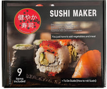 Seba Garden SUKOYAKA Sushi Making Kit- 9-Piece Complete Sushi Set, Ideal for Trying or as a Gift - Multi Language to do Guide