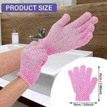 WLLHYF 4PCS Exfoliating Gloves, Body Scrub Shower Scrubbing Glove Exfoliating Dual Texture Bath Gloves for Shower,Spa,Massage &Dead Skin Remover Exfoliator Mitts Bathing AccessoriesGrass Green,Pink