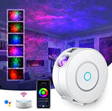 LED WiFi Galaxy Projector,SUPPOU Smart Night Light Kids Adults 3D Star Projector Light with RGB Adjustment/Voice Control/WiFi/Timer Compatible Alexa Google Assistant for Room Decor[Energy Class E]