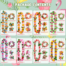 Aviski 32 Pieces Hawaiian Leis Party Decorations, Hawaiian Flower Necklace Flowers Bracelets Headband, for Tropical Hawaiian Party Theme Beach Party Hawaiian Night Bar Beach Vacation